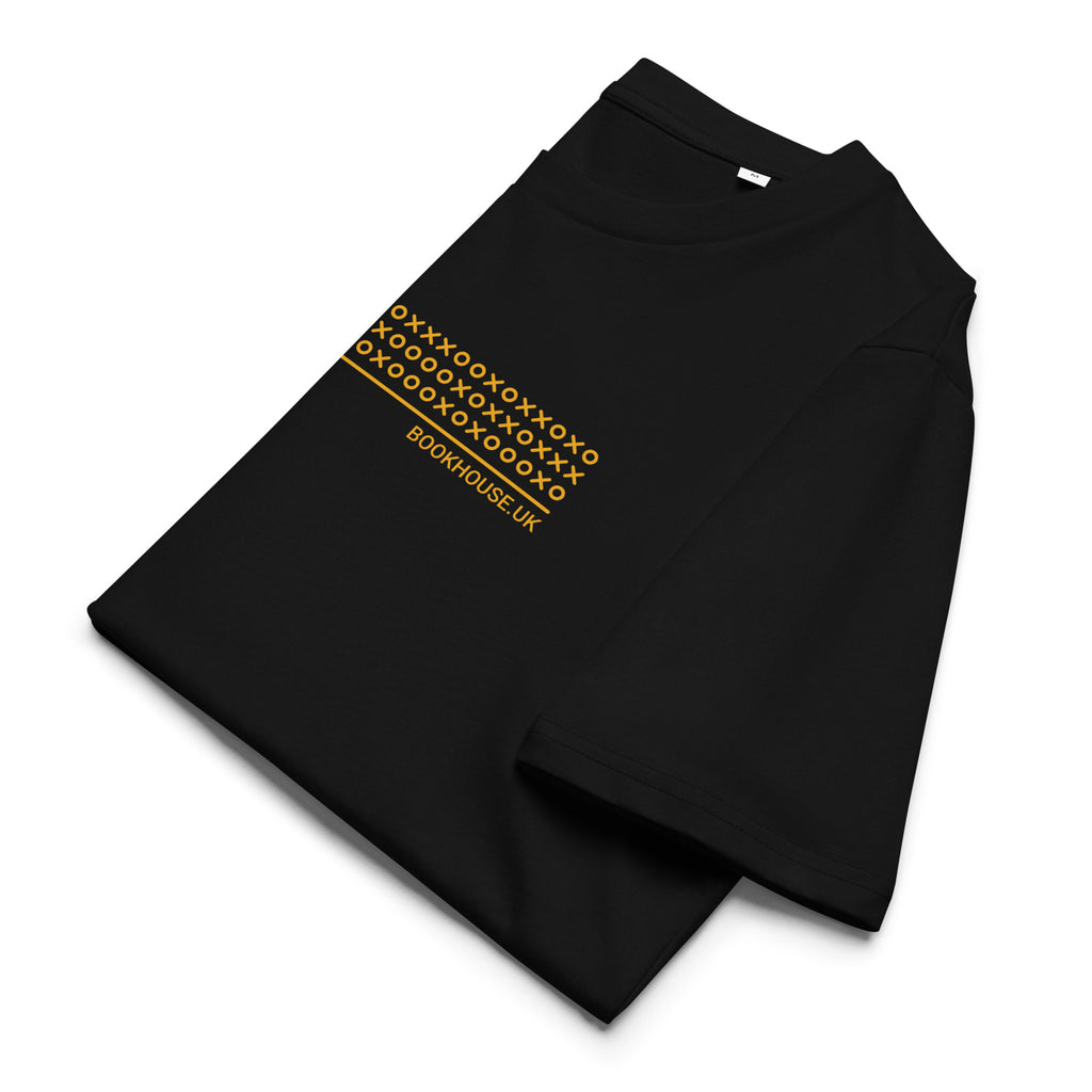 Noughts and Crosses t-shirt. Garment from the Institute archive. Each one contains something hidden. Look closely before you buy.